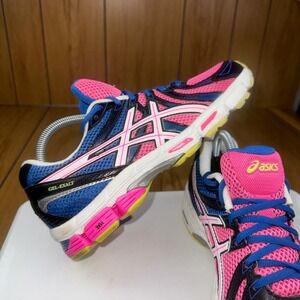 Asics Gel-Exalt Womens Running Shoes Pink Blue Black T379N Size 9.5 Athletic